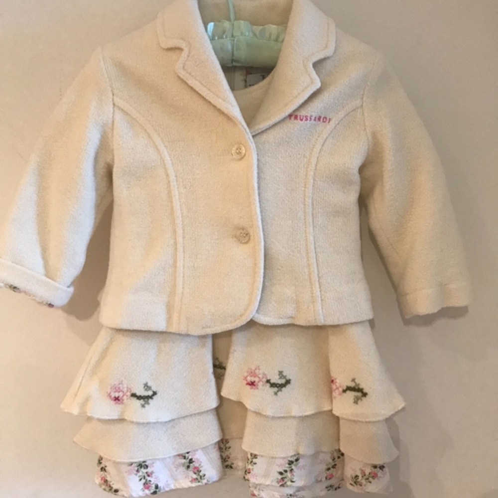 Beautiful baby Trussardi 2 pc dress ensemble